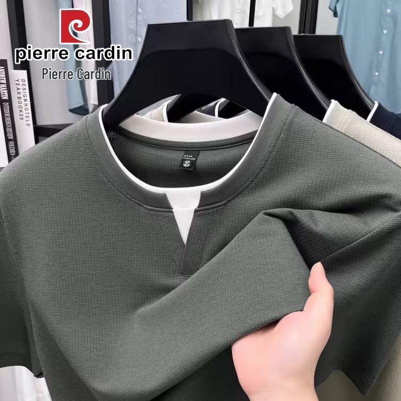 Pierre Cardin Men's Faux Two-Piece Short-Sleeve T-Shirt