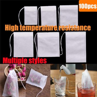 100 шт./лот, пустой ароматический пакетик, 5,5 х 7 см, уплотнительный фильтр для лекарств, поваров, трав, специй, свободный чайный пакетик