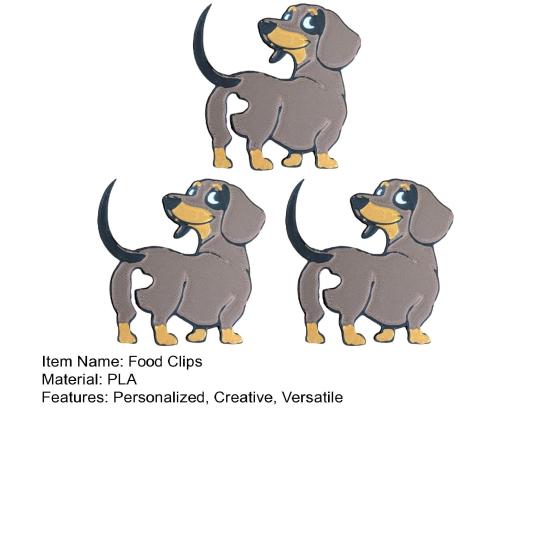 Набор из 3 шт. зажимов для хлеба в виде таксы, забавные зажимы для пакетов в виде попки, многоразовые пластиковые зажимы для запечатывания пищевых пакетов, оригинальные кухонные гаджеты