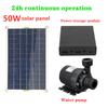 50W 800L/H Solar Power Water Pump Set Low Noise Submersible Water Pump for Bird Bath Pond Garden Decoration Solar Fountain Pump