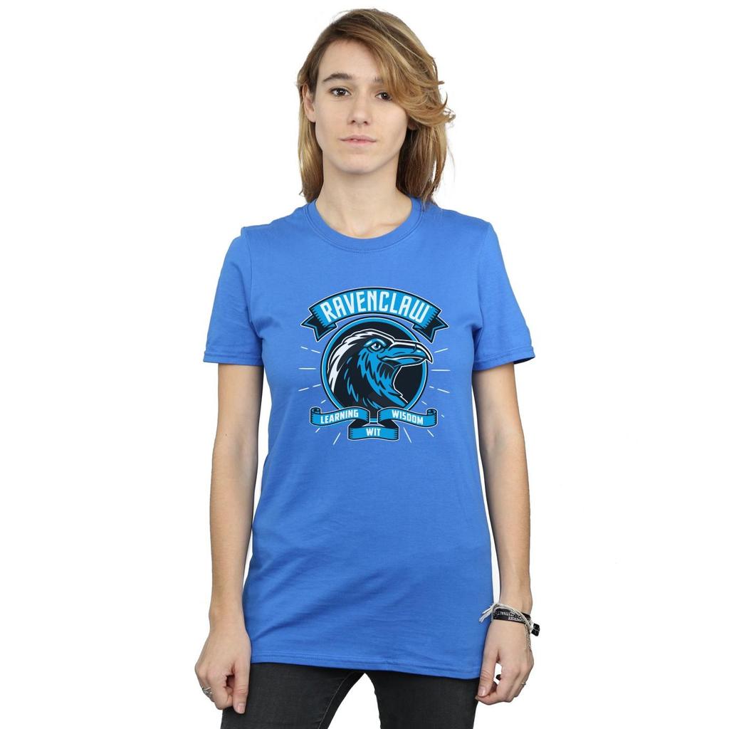 Harry Potter Womens/Ladies Ravenclaw Toon Crest Cotton Boyfriend T-Shirt