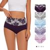 1 шт. Женское нижнее белье из хлопка, трусики больших размеров с высокой талией, бесшовные трусы с принтом для девочек, сексуальное женское нижнее белье
