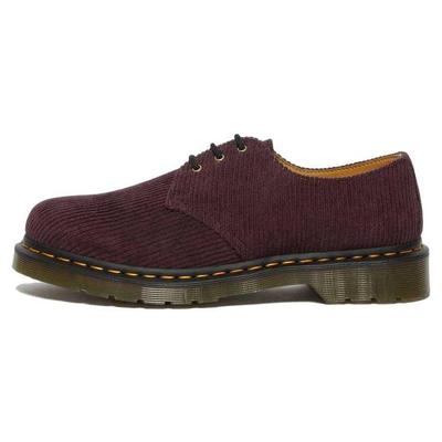 Dr Martens 1461 Вельветовые Ботинки Унисекс Винно-Красные 27770601