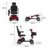 Sweetrich MAX PLUS Blue/Red Steel Frame, 300W Motor, 20Ah Battery, Max Speed 6 km/h, Four-Wheel Urban Commuter Scooter