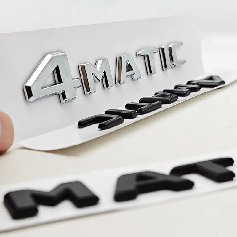 For Mercedes Benz 4MATIC Fender Side Badge Rear Trunk Emblem Decals ABS Car Styling Logo 4 MATIC Auto Sticker Accessories RV1