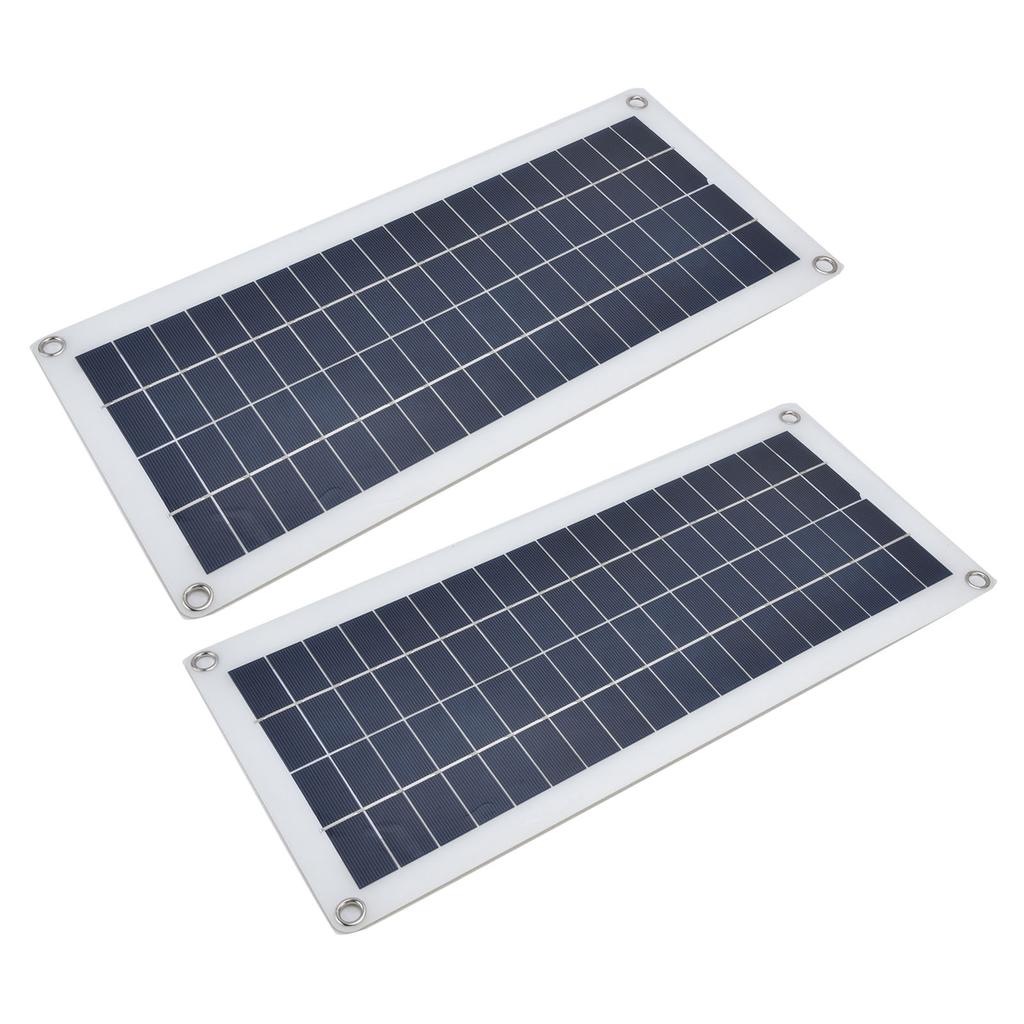 2x10W Monocrystalline Silicon Solar Panel Emergency Battery Charger Kit Photovoltaic Panel for RV