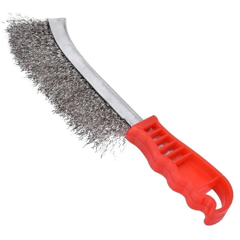 Многофункциональный инструмент Проволочная щетка с медным покрытием (Щетка из нержавеющей стали, 1 шт.) Специальная пластина для кухонного гриля с длинной ручкой для удаления ржавчины