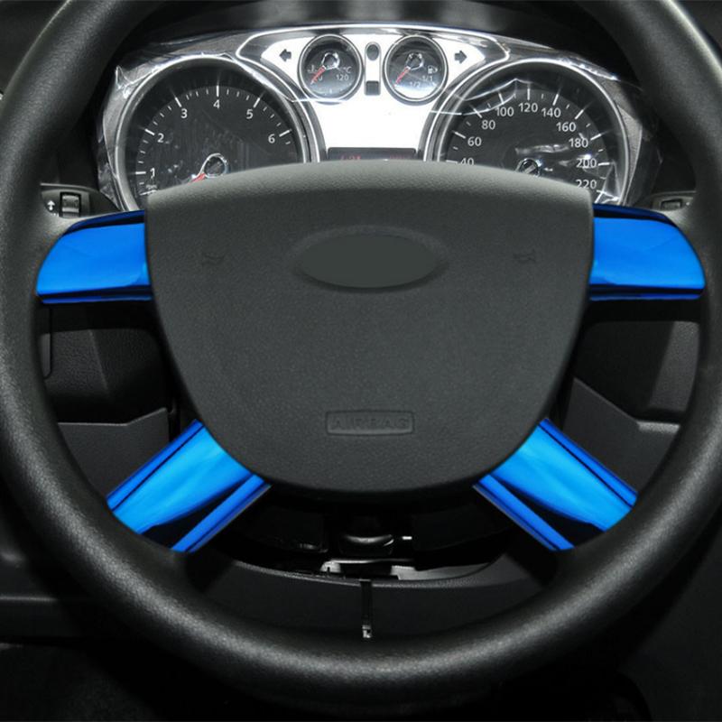 FOAL BURNING 4 шт./компл., украшение на руль автомобиля из нержавеющей стали, накладка, Стайлинг автомобиля для Ford Focus 2 MK2