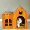 Cat Scratch Houses Detachable Wooden Cat House Bottom Anti Slip Durable And Comfortable Easy To Install Outdoor Pet Villa