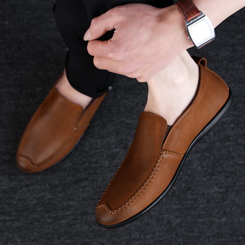 Fashion Spring Autumn Men's Loafers Lightweight Breathable Fashionable Park Walking Shoes Versatile Men's Driving Shoes Anti Slip