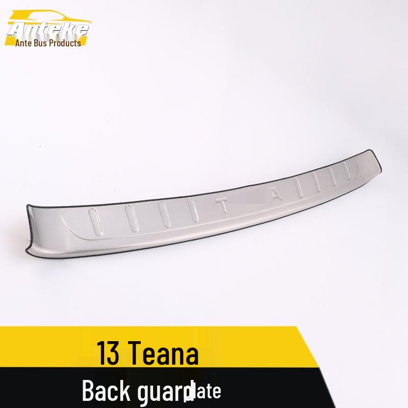 Teana Rear Bumper Guard Plate and Trunk Tailgate Sequin Accessory for 13 Models