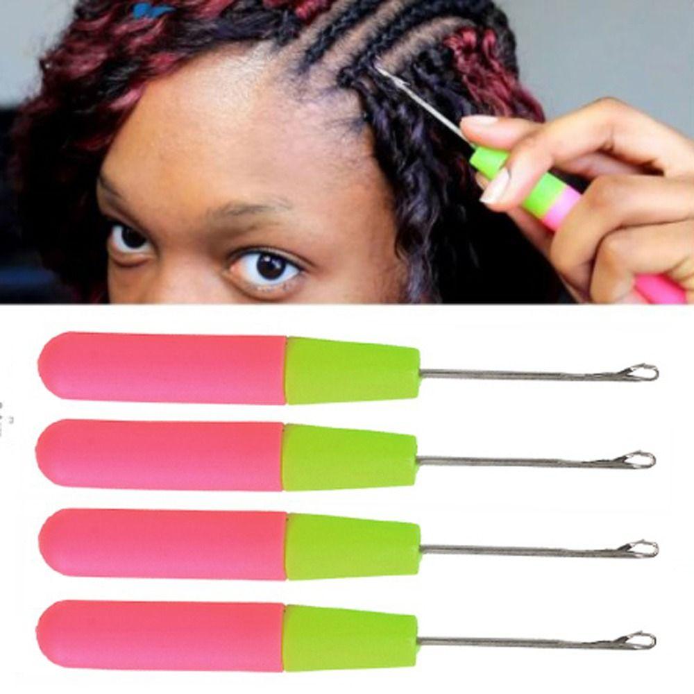 5pcs/set Metal Crochet Hook Needle Knitting Micro Hook Needle Dreadlock Crochet Needle  Twist Hair