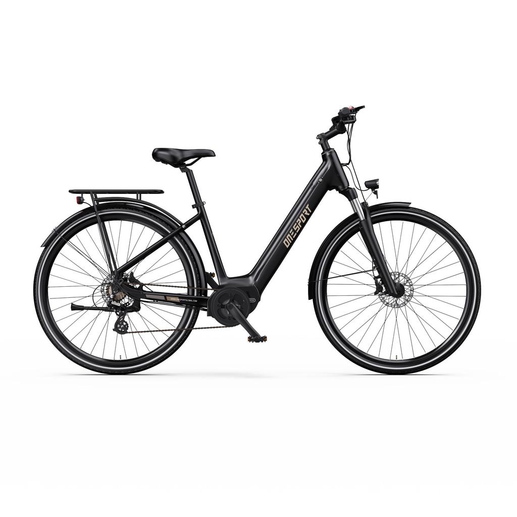 ONESPORT OT07 250W Mid-Drive Electric Bike, 36V 14Ah Battery, 110km Range, Hydraulic Brakes, Shimano 7-Speed,