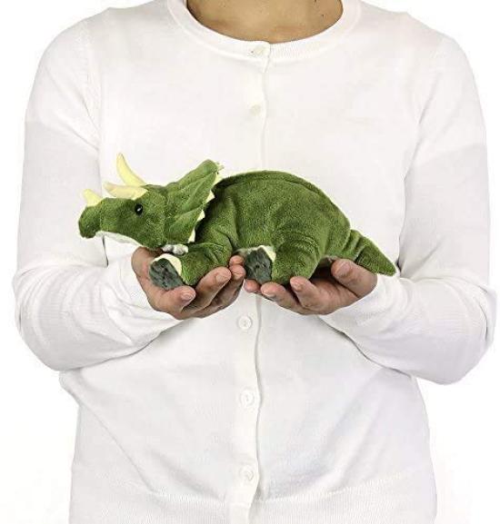 Калората Трицератопс Плюшевая игрушка Реалистичная игрушка динозавра Кукла Подарок Презент День рождения Рождественский подарок (Серия Nestling/Мягкое прикосновение) (Дважды проверено) /