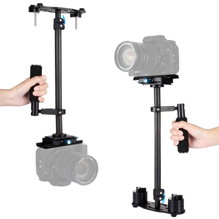 PULUZ 38,5-61 см Ручной стабилизатор из углеродного волокна для DSLR и DV цифровых видеокамер, Диапазон нагрузки: 0,5-3 кг