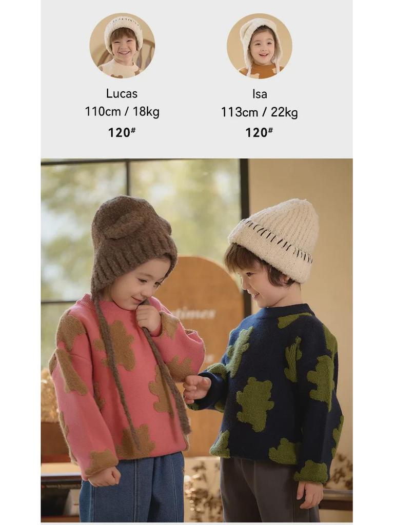 Утолщенный детский вязаный свитер из серии Winter Mountain 2024