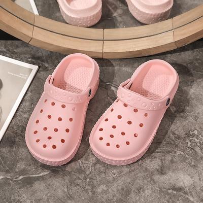 Новые однотонные туфли с отверстиями женские летние уличные сумка голова тапочки платформа сандалии пляжные сандалии женские