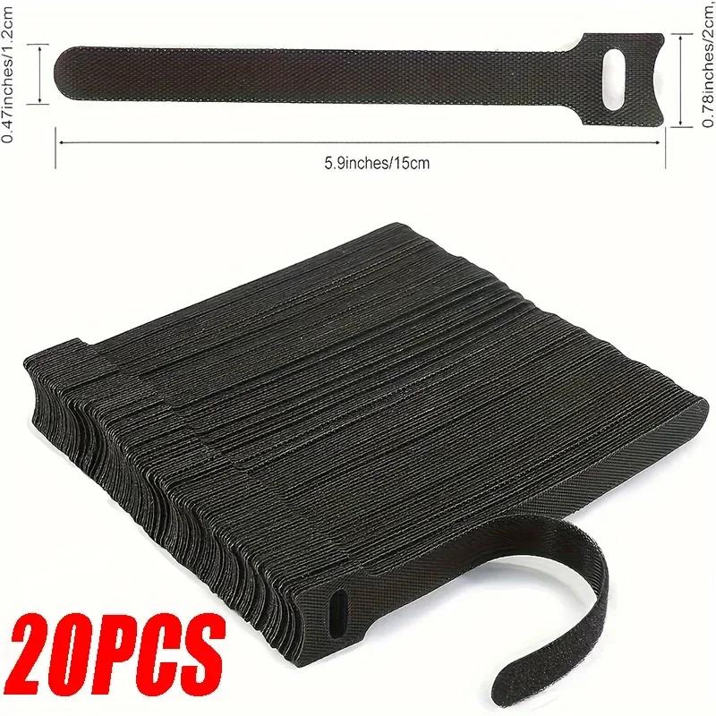 10-100pcsReleasable Cable Organizer Ties Mouse Earphones Wire Management Nylon Cable Ties Reusable Loop Hoop Tape Straps Tie