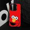 Cut Cartoon E-Elmo Phone Case For iPhone 17,16,15,14,13,12,11 Plus,Pro Max,XS,Colored Silver Plated Inside Cover