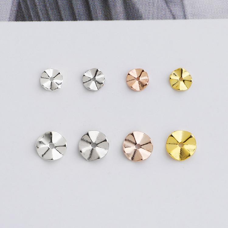 Бусины-разделители Seiko из рифленого серебра 925 пробы в форме цветка для самостоятельного изготовления браслетов и ожерелий.