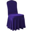 Solid Color Wedding Chair Cover Party Decoration Spandex With Skirt Pleated Use Elastic Stretch Dining Luxury Birthday Banquet