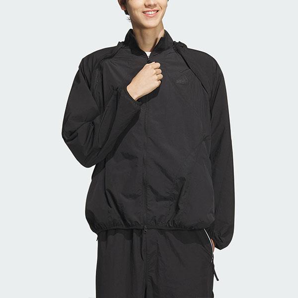 Adidas Future Style Woven Jacket Solid Color Sports Casual Jacket Men Jacket Black JI9870