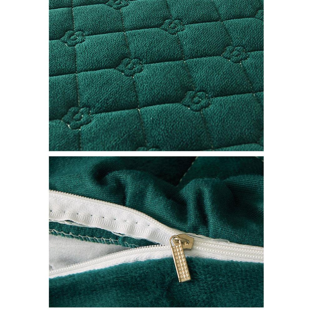 Стеганый бархатный комплект постельного белья Queen King Size, двуспальная кровать, пододеяльник, кружевная юбка на молнии, европейские однотонные 2 наволочки