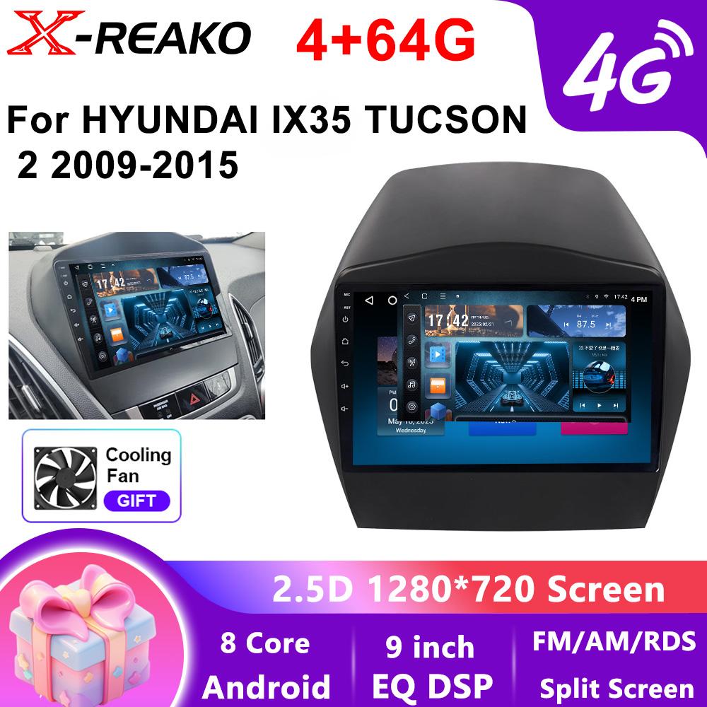 2Din Android автомобильное радио для Hyundai IX35 Tucson 2009-2015 Мультимедийный видеоплеер GPS навигация стерео аудио головное устройство Carplay