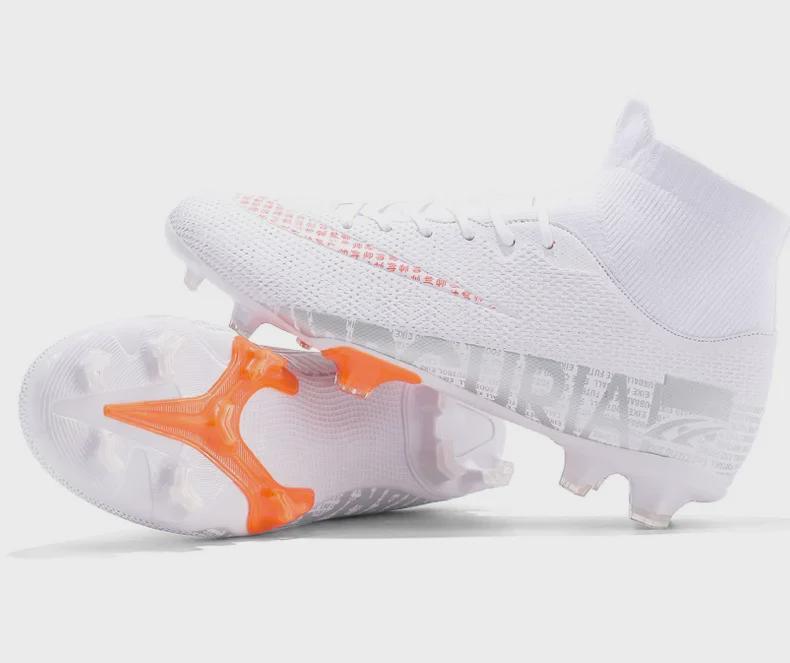 24 новых футбольных кроссовок с высоким верхом для мужчин и женщин: Подходит для AG, TF, студентов и взрослых; Идеально подходит для спортивных тренировок. Горячая распродажа!