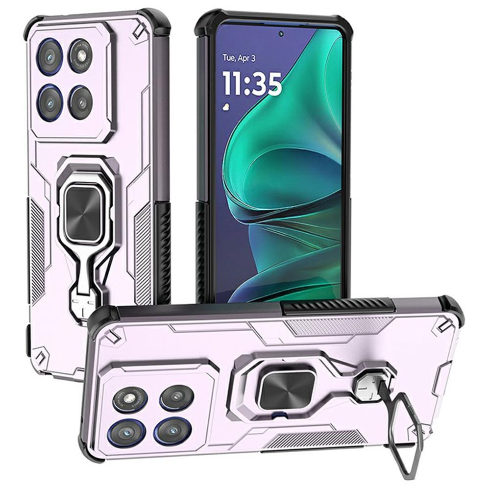 For Motorola Edge 60 Stylus 5G Case Rotatable Ring Kickstand PC+TPU Shockproof Phone Cover