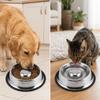 Anti-tip Dog Feeder Rustproof Pet Drinking Bowl Smooth Surface Pet Dinner Bowl  Pet Dining Use