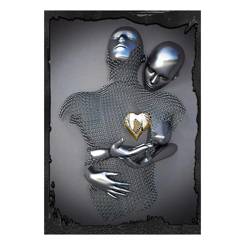 Metal Figurines Wall Art Pictures Print On Canvas Art Lover Posters and Prints Portrait Paintings Home Decor Unframed