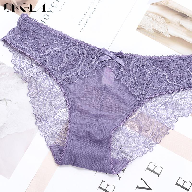 DKGEA Сексуальное нижнее белье, женские трусики, прозрачные кружевные трусы с низкой посадкой