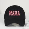 Бейсболка с принтом сердца MAMA WoУнисекс Винтажная Стирка Хлопок Регулируемая Кепка Папы День Матери Повседневная Кепка от Солнца