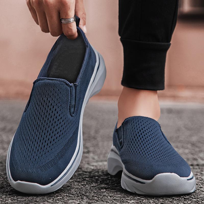 Новые модные повседневные мужские туфли высокого качества, ленивые туфли для людей среднего и пожилого возраста, нескользящие туфли 46, 47, 48, большой размер