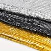 New 150*45cm Sparkly Metal Mesh Fabric Chainmail Jewelry Making Metal Mesh Fabric DIY Make a Bra Cape Pants Party Evening Dress