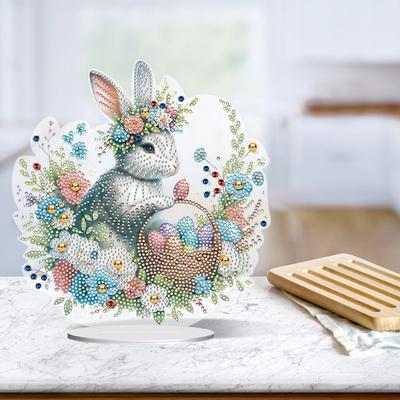 Специальная форма Яйцо Пасха 5D DIY Алмазная мозаика Настольные украшения Украшение для стола в спальне Набор для алмазной живописи Настольные украшения