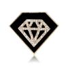 New Fashionable Diamond Shaped Brooch with Simple and Retro Diamond Inlaid Pin for Women's Clothing Accessories Corsage
