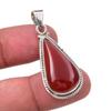 Natural Carnelian Gemstone Handmade 925 Sterling Silver Gift Pendant 1.75" Q9f87