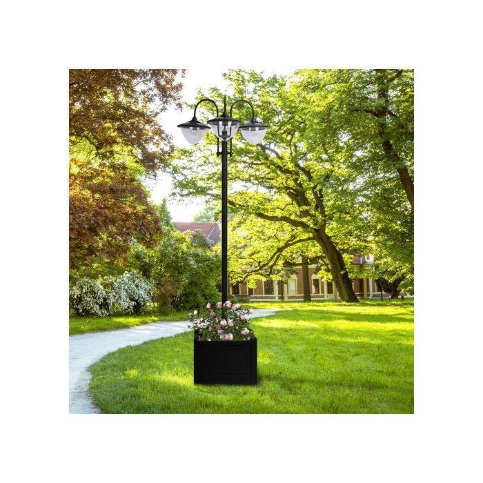 Lanterne solaire - MUVOE - Set de 3 - Métal - 60x55x189 cm