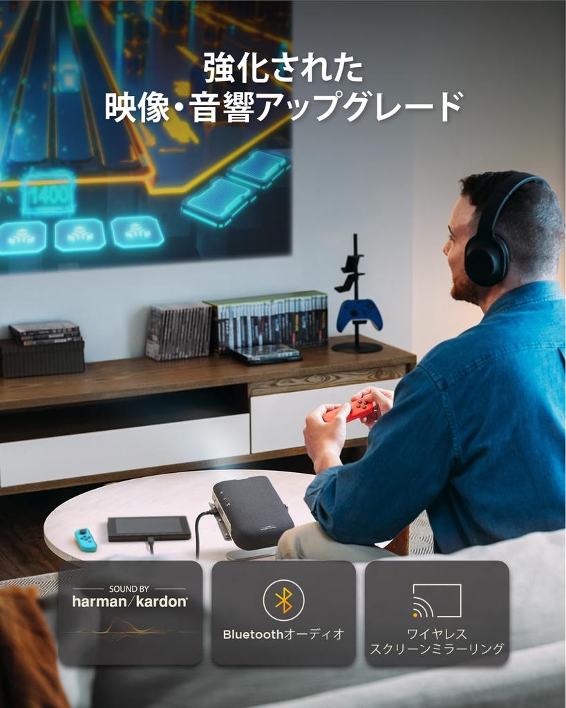 ViewSonic M1 Max Mobile Projector with Google Full HD Ceiling 500 LED Battery Harman Kardon Automatic Keystone and Home [Equipped TV, Netflix, 1080p,