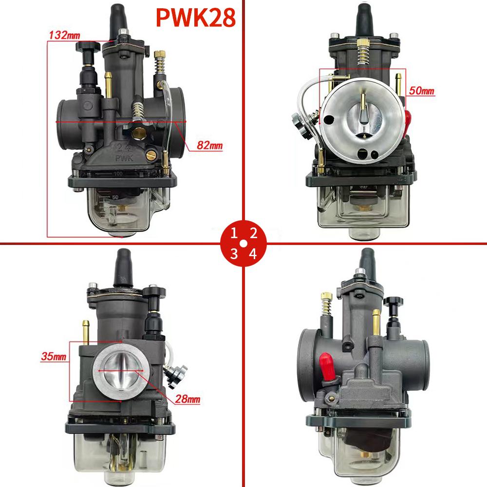 Motocross Modified Parts For Mikuni Carburetor PWK 21 24 26 28 30 32 34mm Motorcycle Flat Curtain Carb Moped Dirt Pit Bike