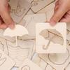 Hot  Kids Painting Toys Toddler Doodle Educational Toys Wooden DIY Painting Stencils  Puzzle Educational Toy