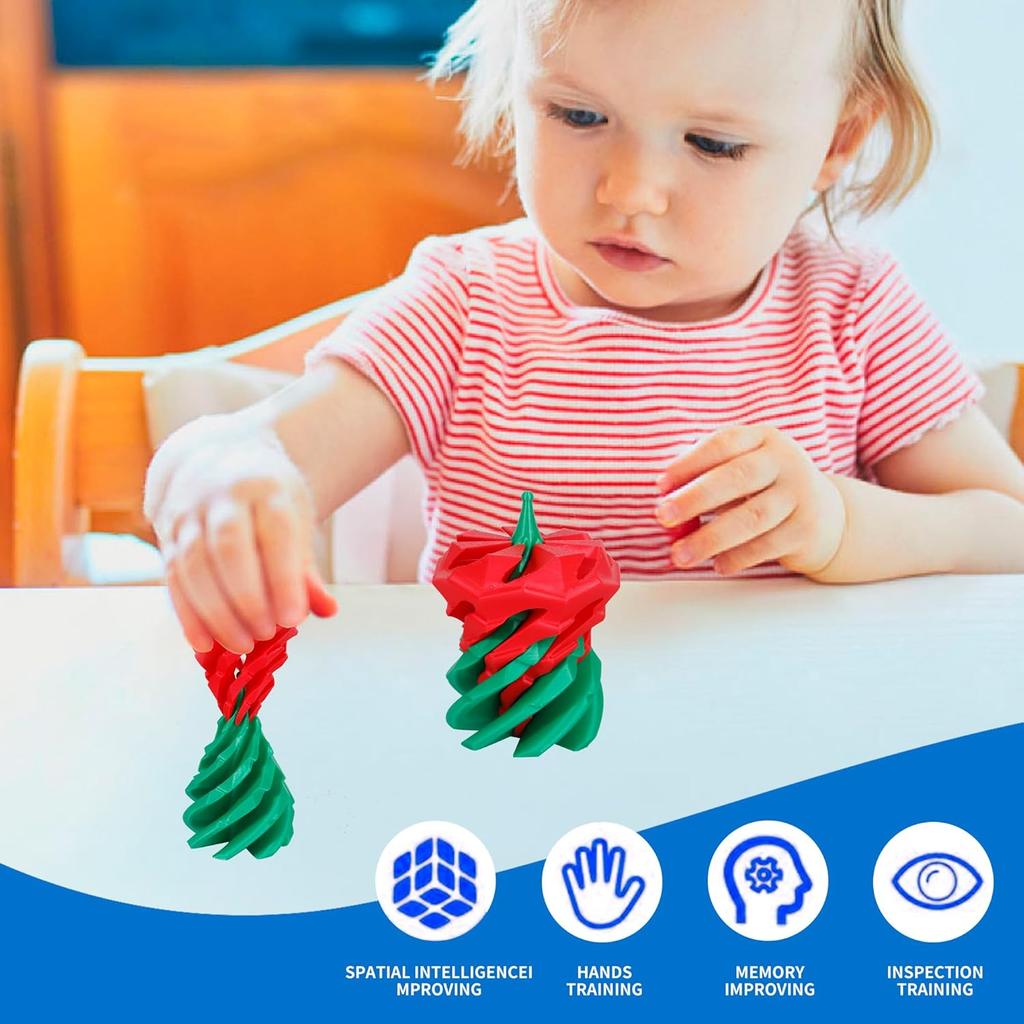 1-10 шт. Напечатанная на 3D спиральная елочная игрушка, двухцветный вихревой конус, игрушка для снятия стресса, креативный рождественский декор, детский подарок, для дома