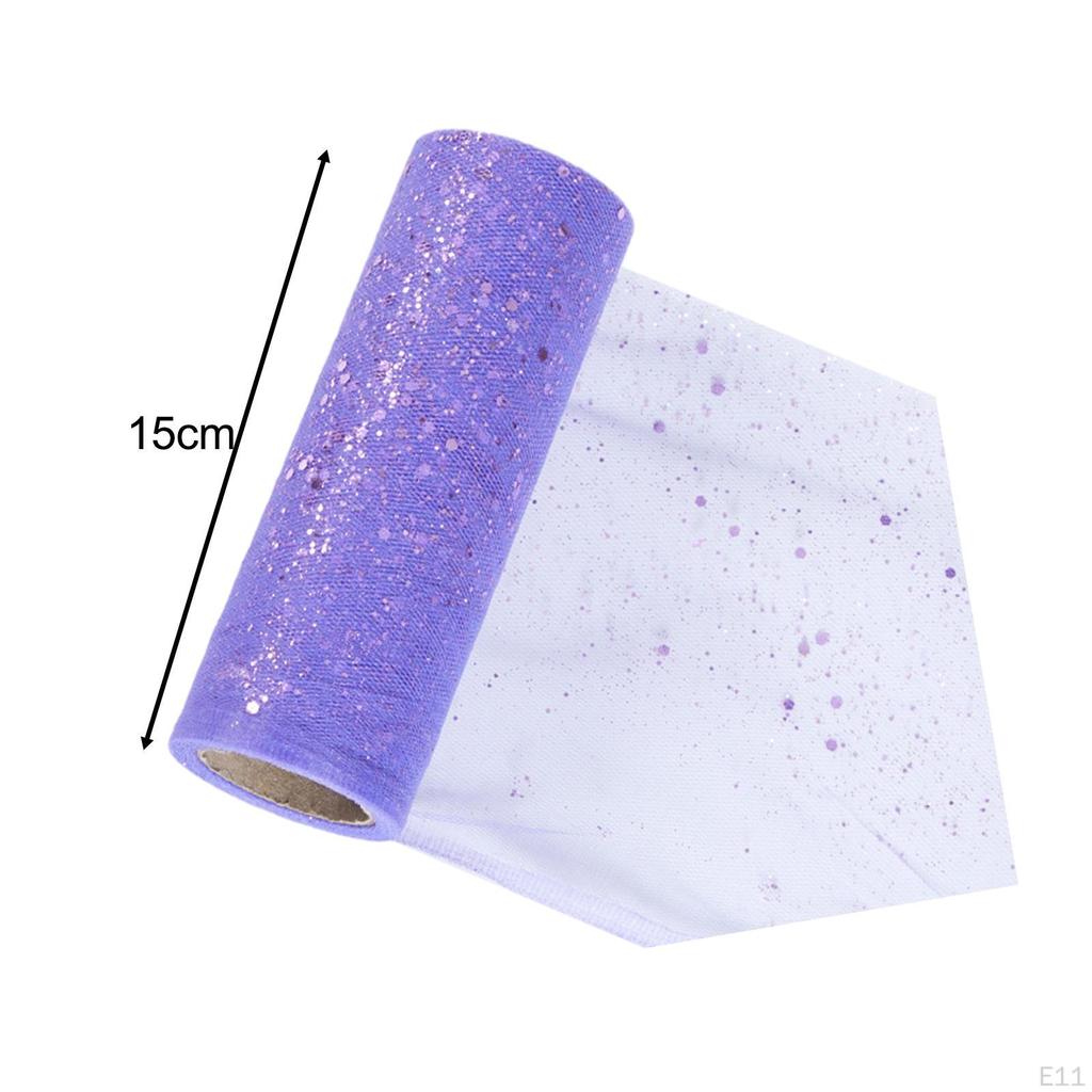 Блестящая тюлевая сетчатая лента, 10 ярдов, универсальная модная портативная ткань с блестками для подарочной коробки