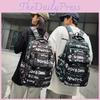 Graffiti Trendy Letter Style Neutral Large Capacity Student Backpack For Teens