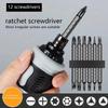 Ratchet Screwdriver Set Short Shaped Radish Head High Hardness Labor-saving Multi-functional Dual-purpose