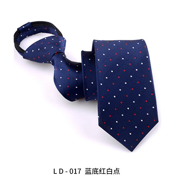 Wind Dress Jacquard Polyester Zipper Tie Men'S Business Occupation Easy To Pull Lazy Tie