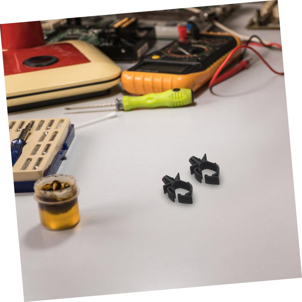 LOORGVEL 50pcs Car Wire Harness Securing Card Fastening Fastener Retainer Wire Cord Holder Clip Appliance Cord Organizer Conduit Black Plastic