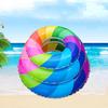 Kids Swimming Ring Strong Buoyancy Quickly Fill Air Pressure Resistance Swim Trainer PVC Inflatable Rainbow Swimming Ring Summer Accessories